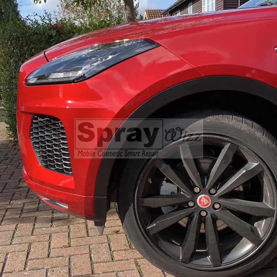 Jaguar bumper after Spray Wizz repair